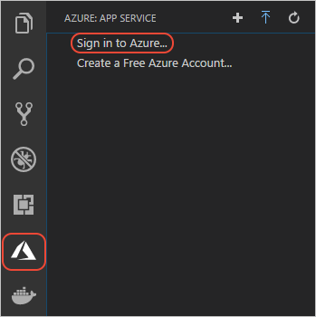 Sign in to Azure through VS Code