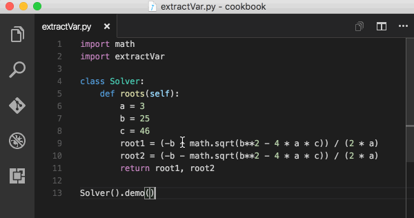 Refactoring a variable