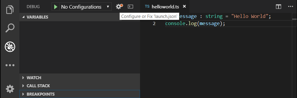 configure launch.json